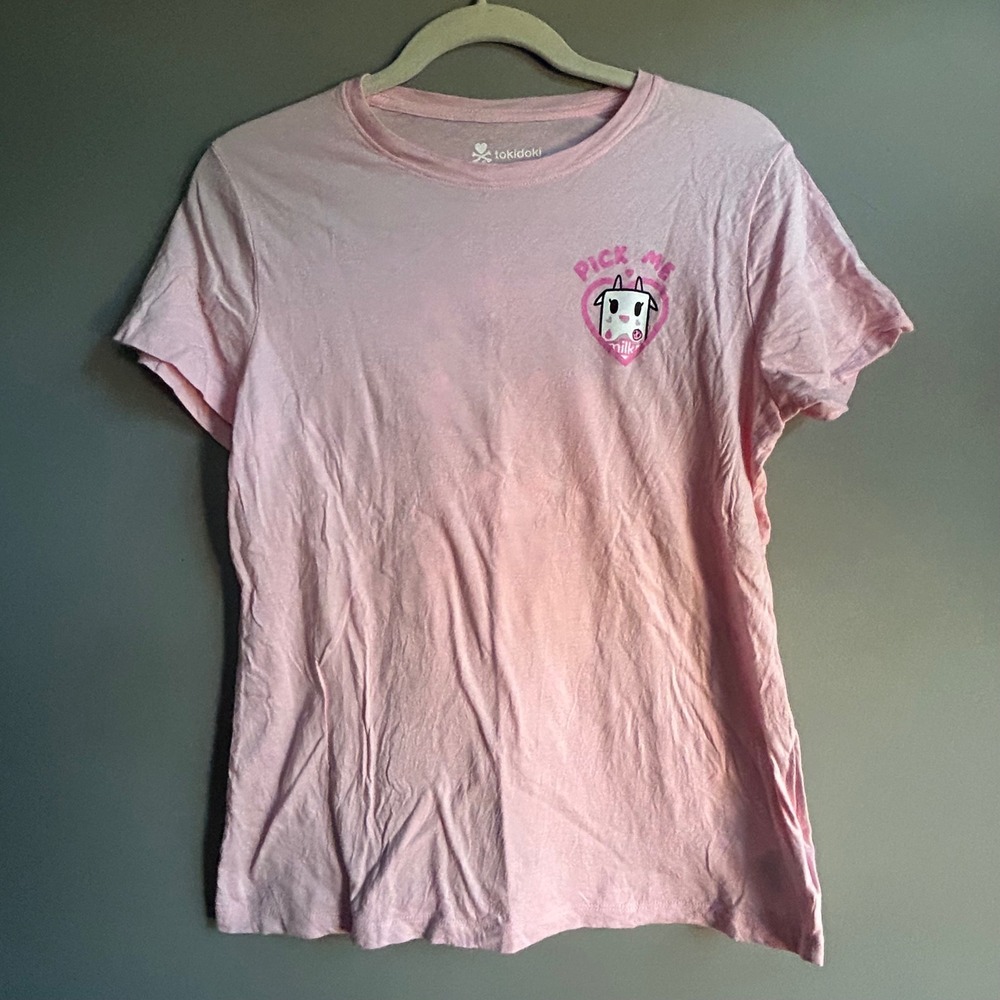 Tokidoki Pink Vending Machine Moofia Graphic Tee Shirt Womens Large L